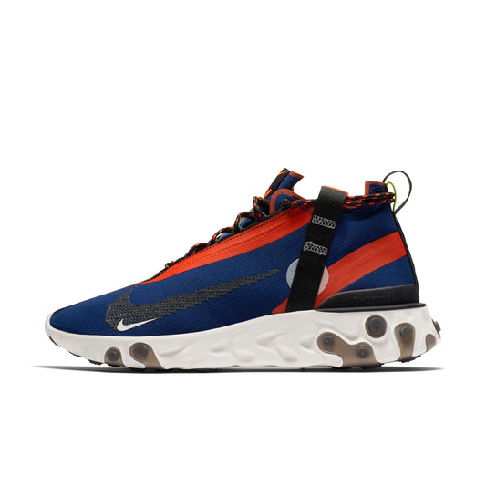 Nike Men's React Runner Mid Wr 'Ispa Blue Void Team Orange' Sneakers