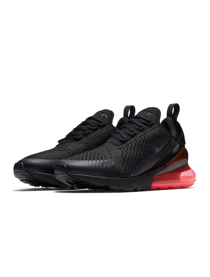 Nike Mens Air Max 270 Black/Black-Hot Punch