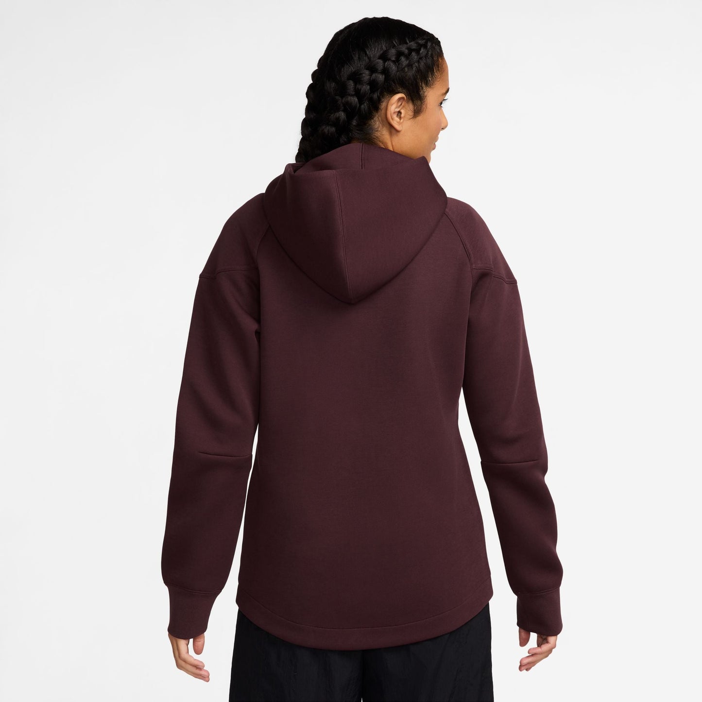 Nike Womens Sportswear Tech Fleece Windrunner  Hoodie- Burgundy Crush