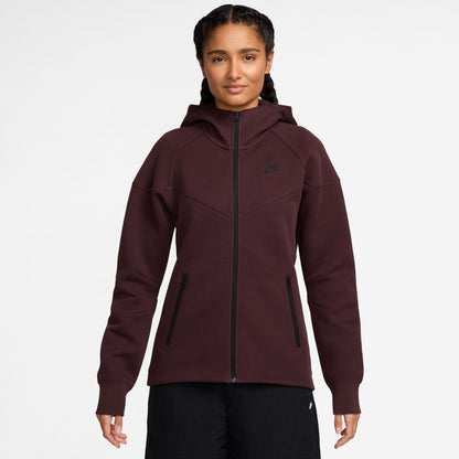 Nike Womens Sportswear Tech Fleece Windrunner  Hoodie- Burgundy Crush