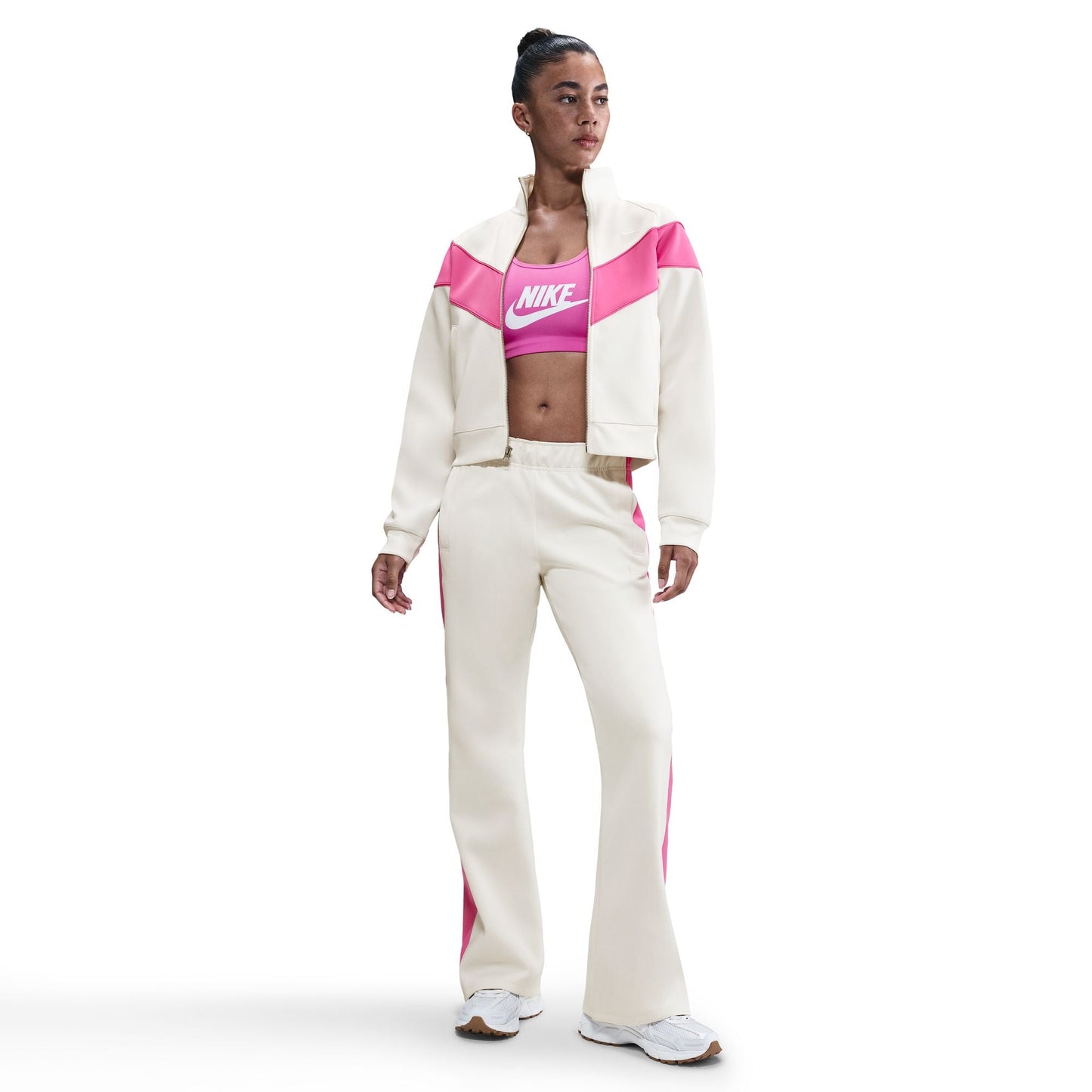 Nike Womens Sportswear Windrunner Knit Jacket - Sail/Playful Pink