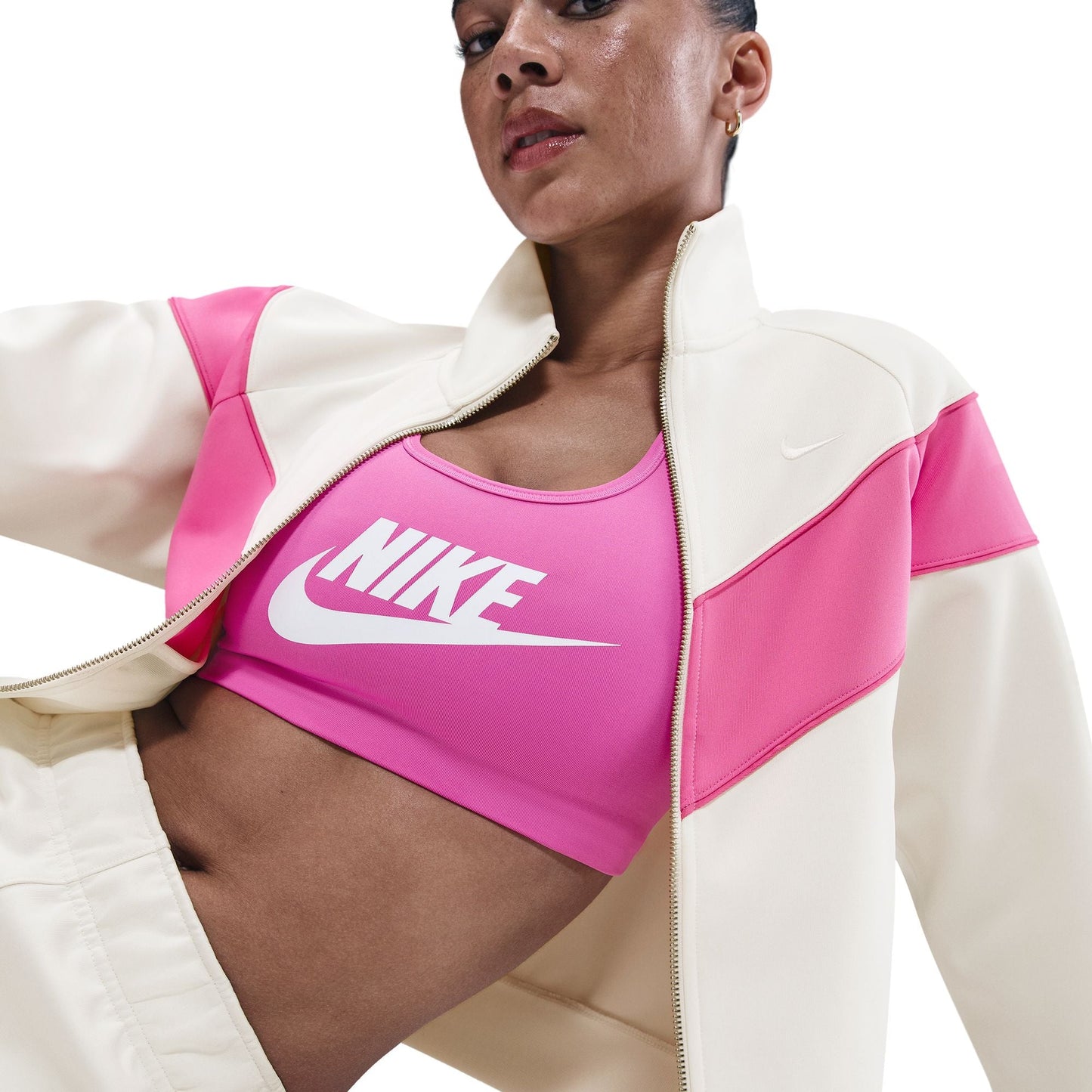 Nike Womens Sportswear Windrunner Knit Jacket - Sail/Playful Pink