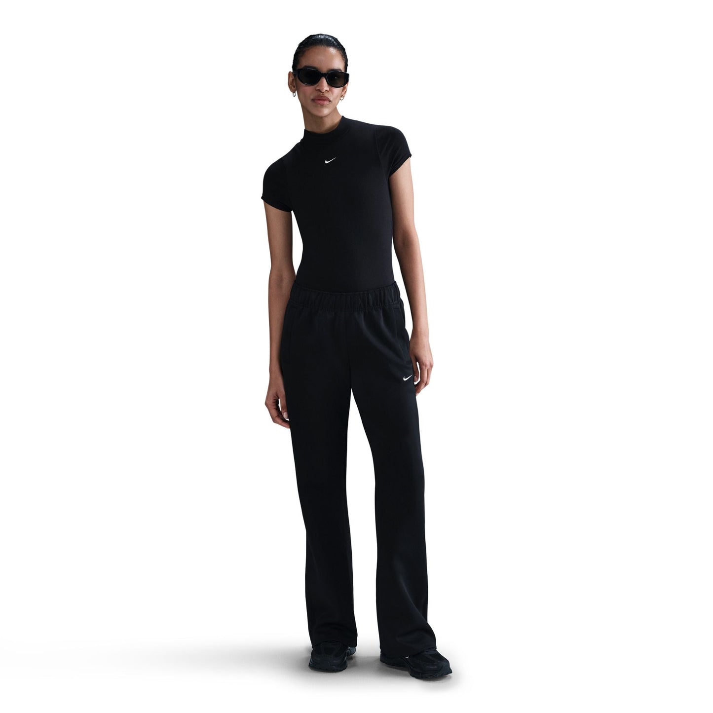 Nike Womens Mid Rise Knit Trousers - Black