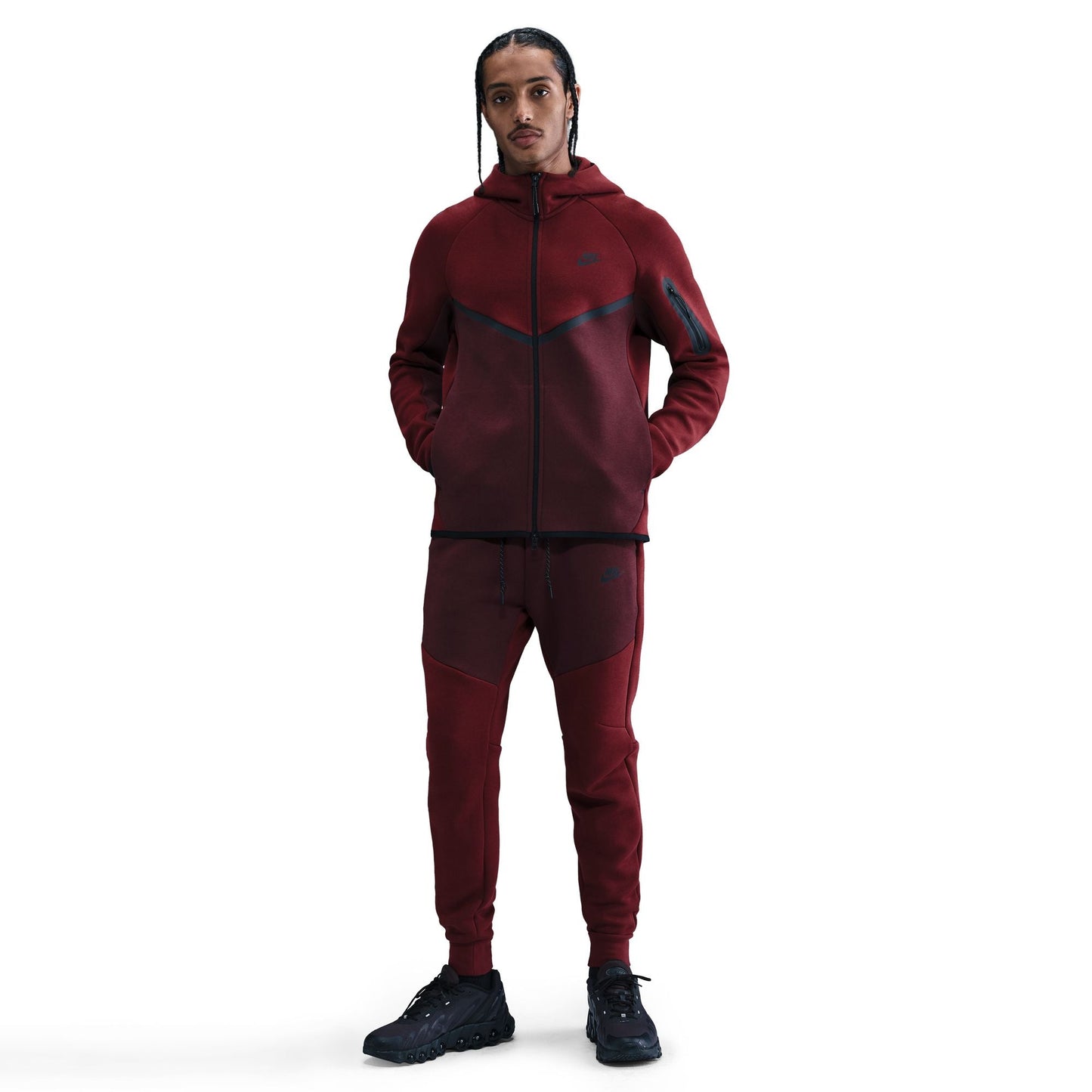 Nike Men's Tech Fleece Jacket - Dark Team Red