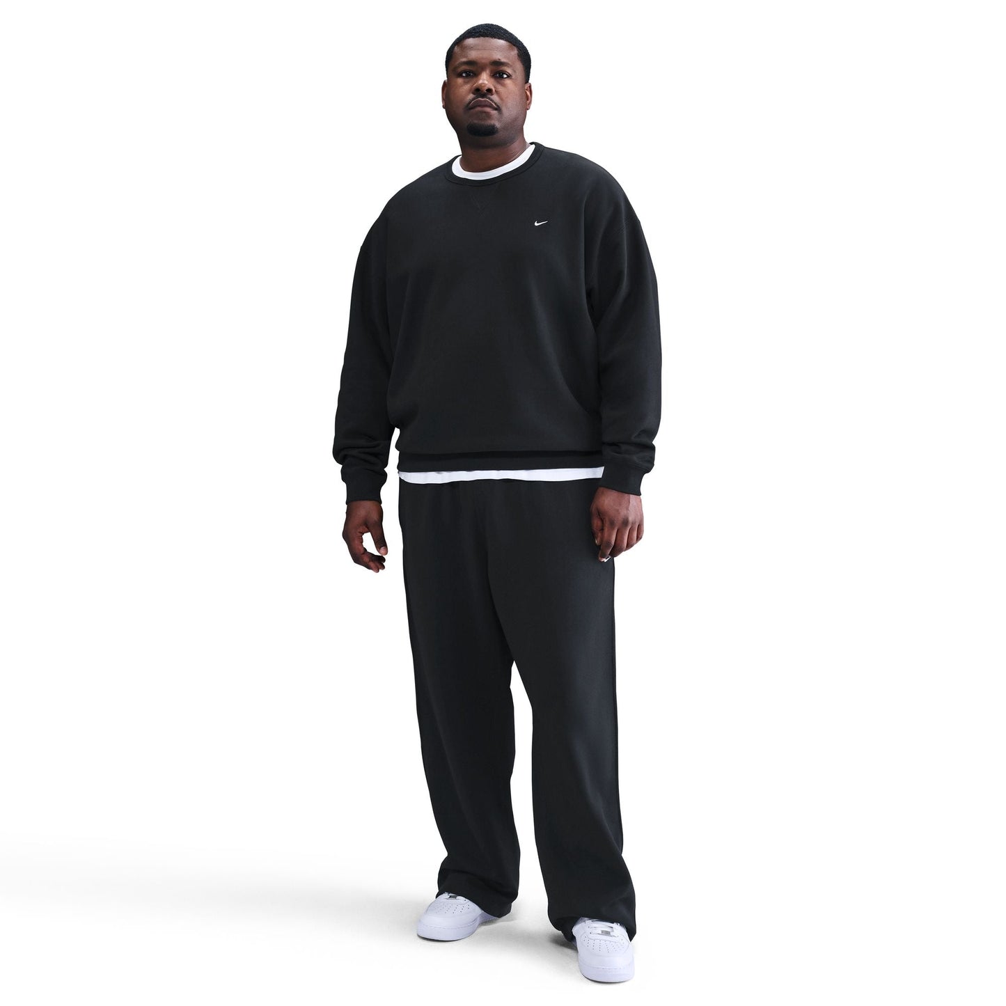 Nike Mens Solo Swoosh Crewneck - Black