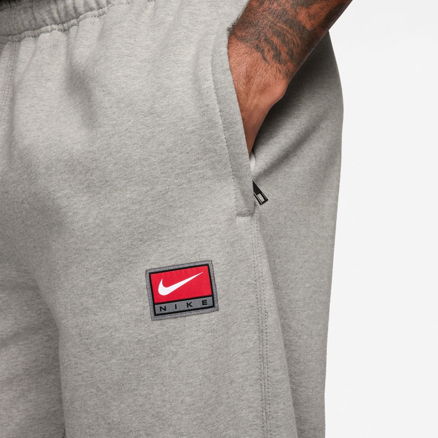 Nike Mens Solo Swoosh Joggers - Grey/White