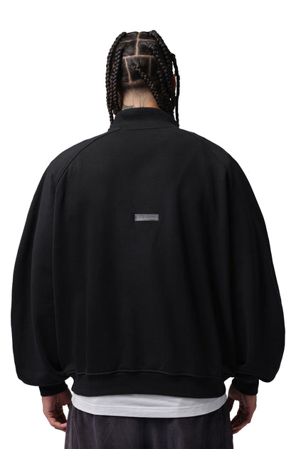 Air Jordan Mens 1/4 Zip Oversized Top - Black