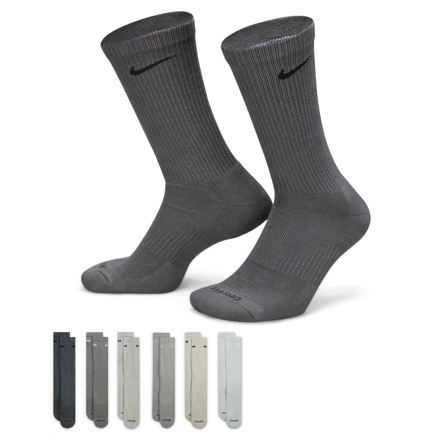 Nike Men's 6 Pack Everyday Plus Cushioned Socks - SX6897-991