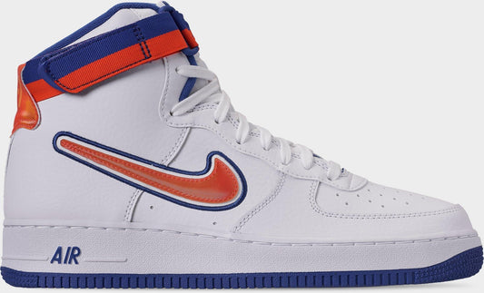 Nike Men's Air Force 1 High Sport 'Nba White Team Orange Game Royal' - AV3938-100