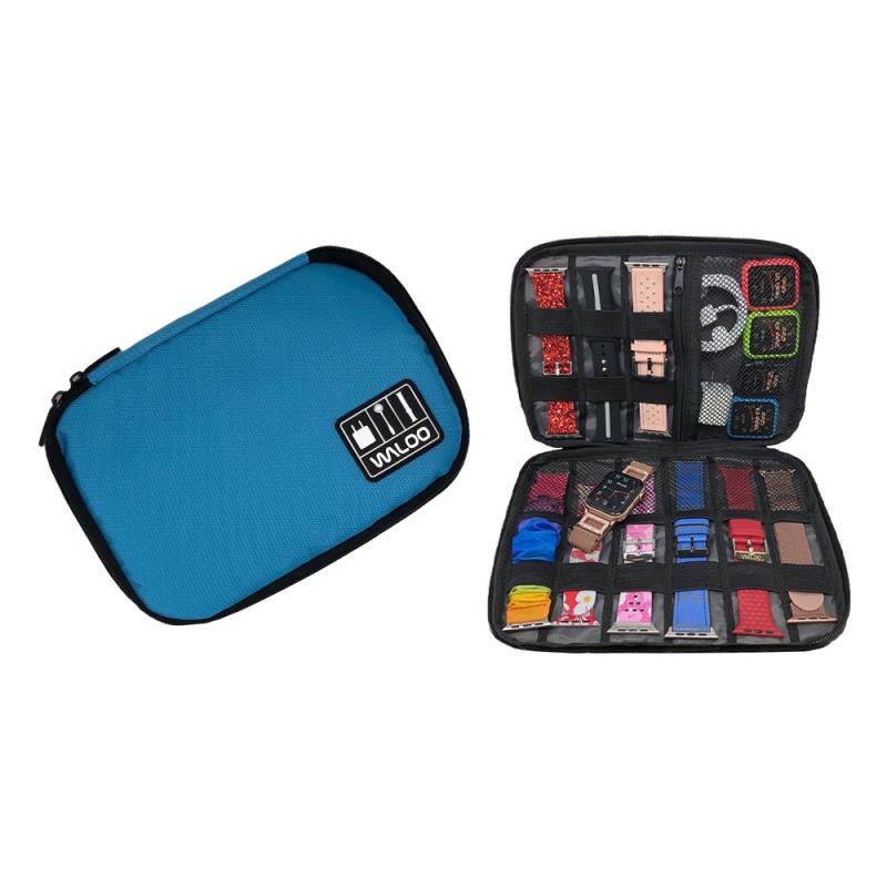 Waloo Smart Watch Band, Case & Cable Organizer W/Zipper