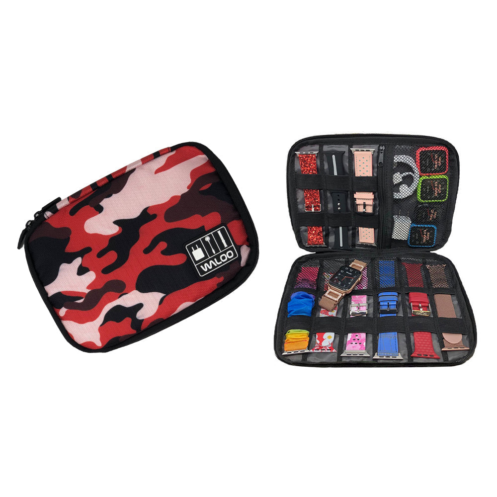 Waloo Smart Watch Band, Case & Cable Organizer W/Zipper