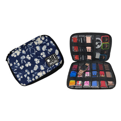 Waloo Smart Watch Band, Case & Cable Organizer W/Zipper