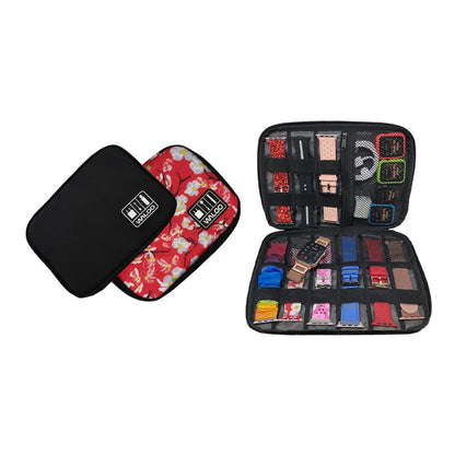 Waloo Smart Watch Band, Case & Cable Organizer W/Zipper