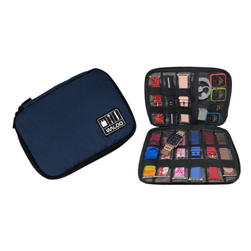 Waloo Smart Watch Band, Case & Cable Organizer W/Zipper