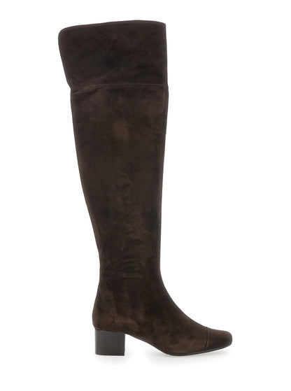 Brown Ankle Boots With Side Zip Closure
