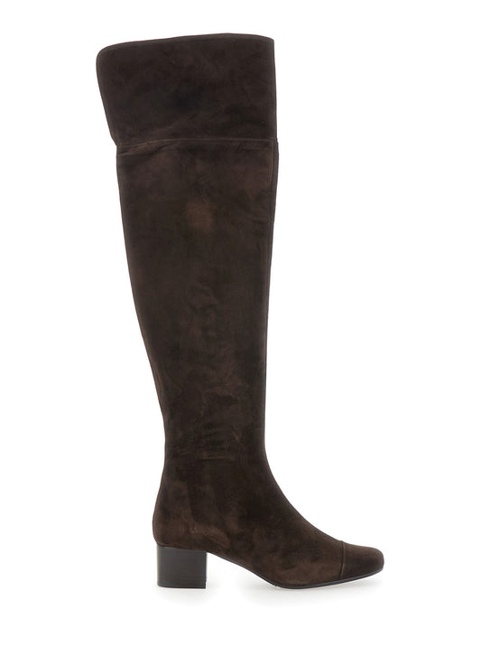 Brown Ankle Boots With Side Zip Closure