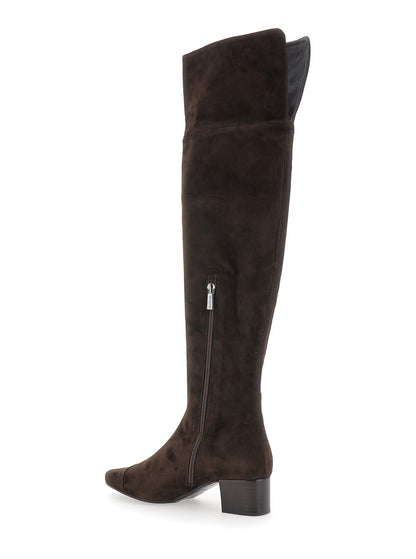 Brown Ankle Boots With Side Zip Closure