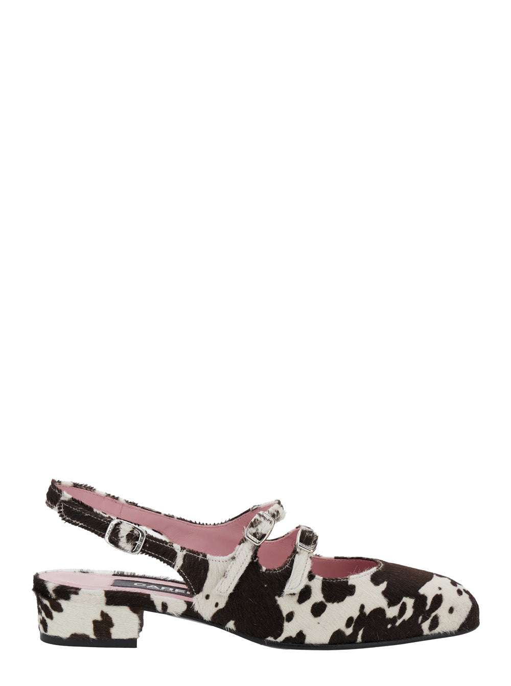 Multicolor Slingback Ballet Shoes With Buckle