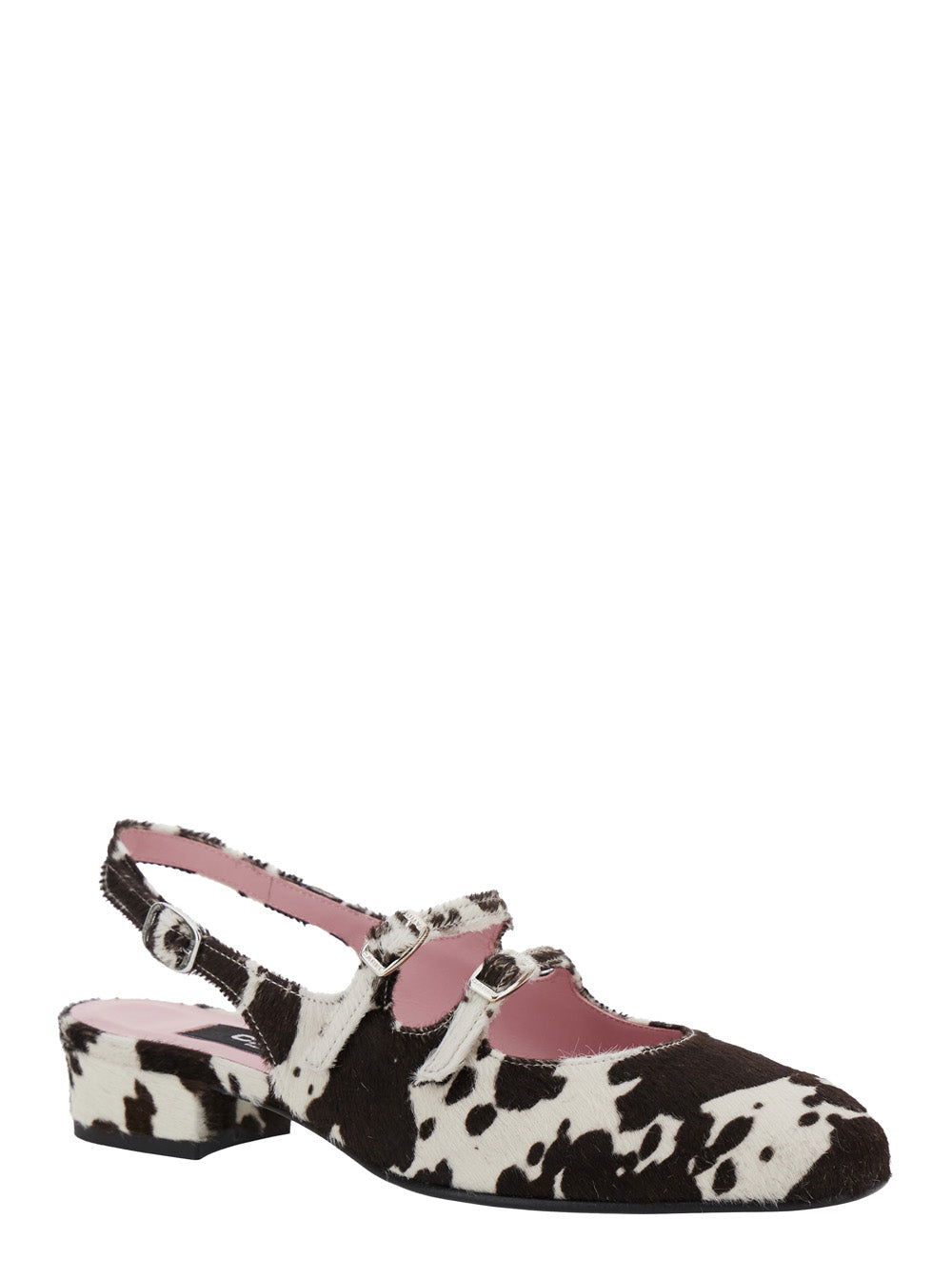 Multicolor Slingback Ballet Shoes With Buckle