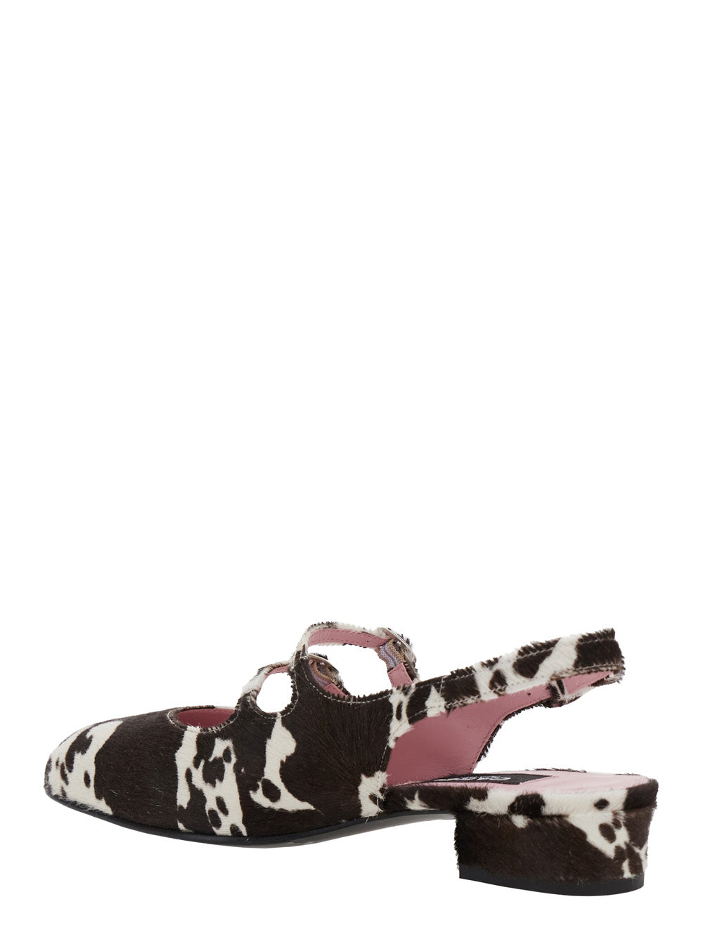 Multicolor Slingback Ballet Shoes With Buckle