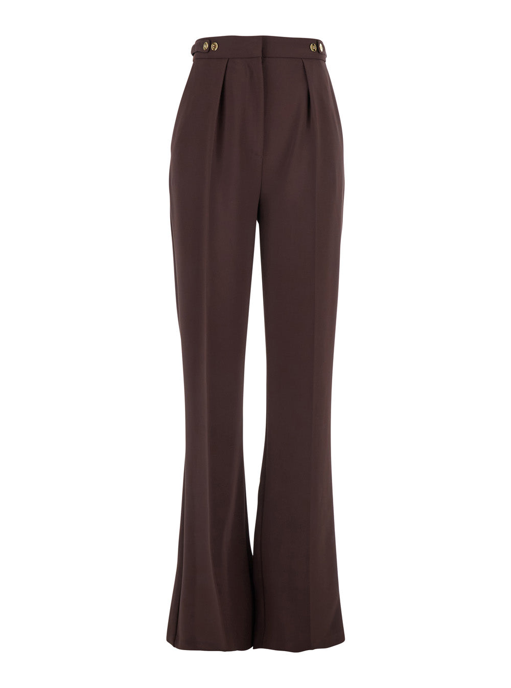 Bordeaux Pants With Jewel Button Details