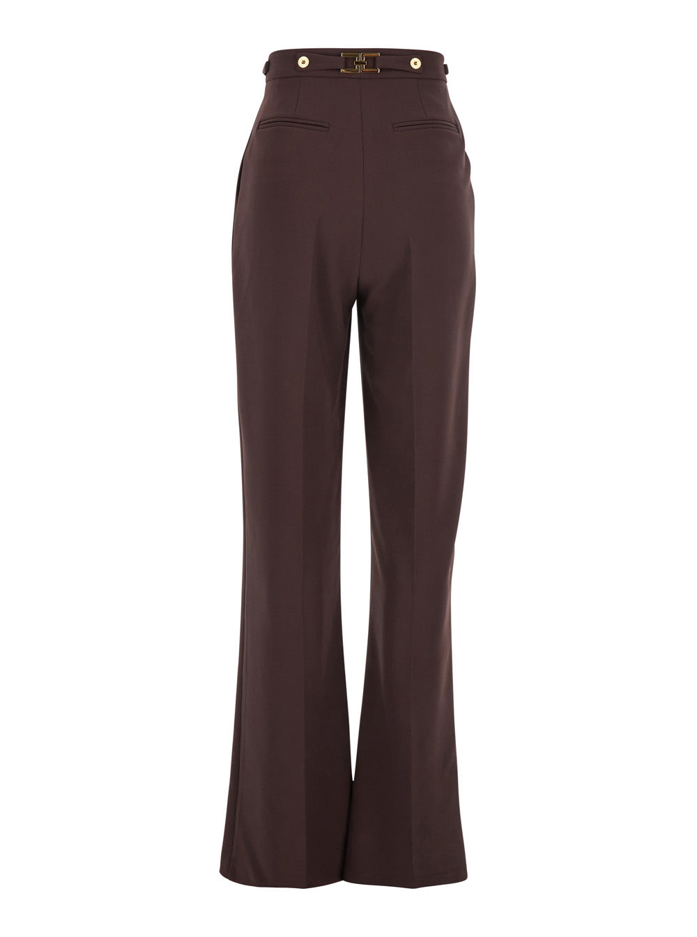 Bordeaux Pants With Jewel Button Details