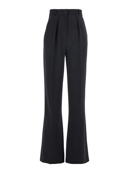 Black Trousers With Pleated Details