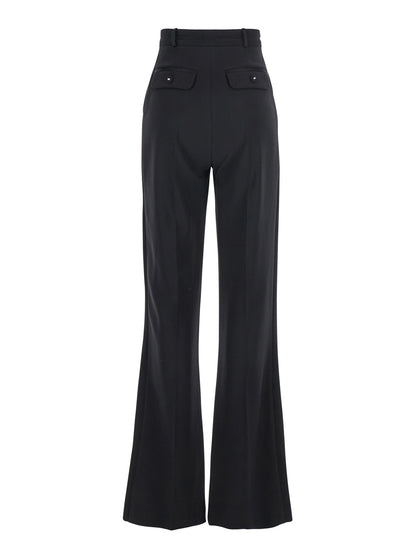 Black Trousers With Pleated Details