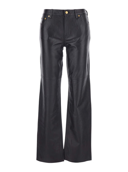 Brown Pants With Leather Belt Loops