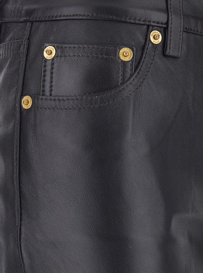 Brown Pants With Leather Belt Loops