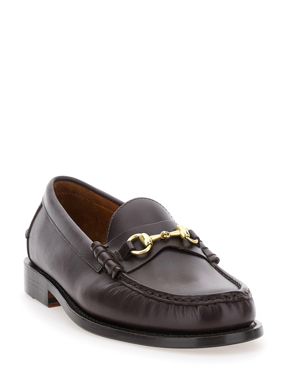 Bordeaux Pull-on Loafers With Horsebit Detail