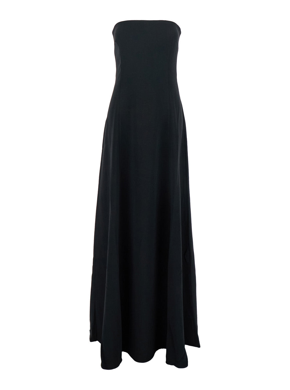 Black Long Dress With Bare Shoulders