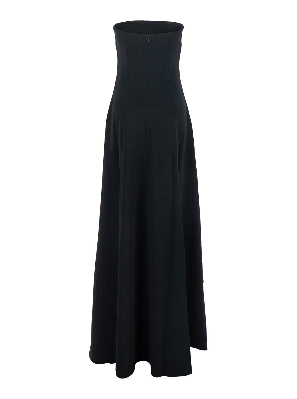 Black Long Dress With Bare Shoulders