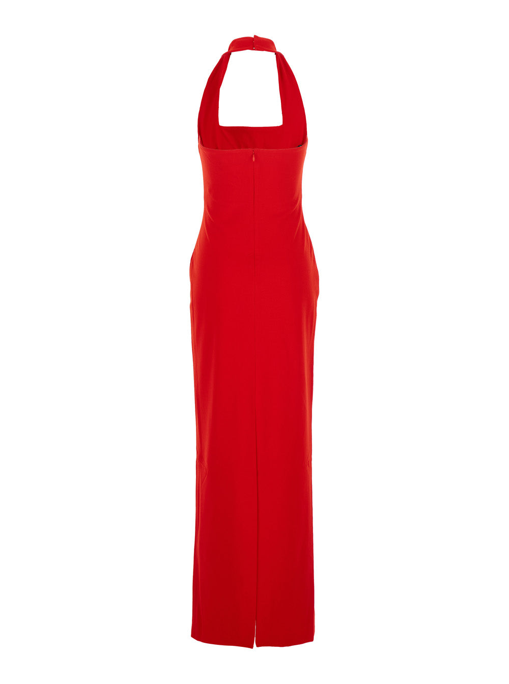 Red Long Dress With Square Neckline