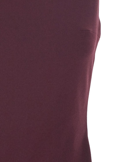 Bordeaux Long Dress With Square Neckline