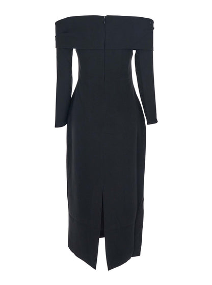 'Yuni' Black Dress With Square Neckline
