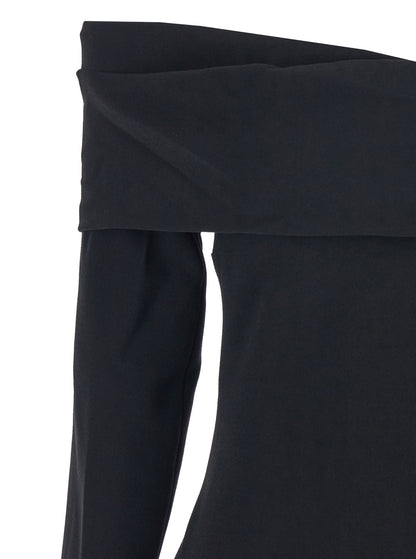 'Yuni' Black Dress With Square Neckline