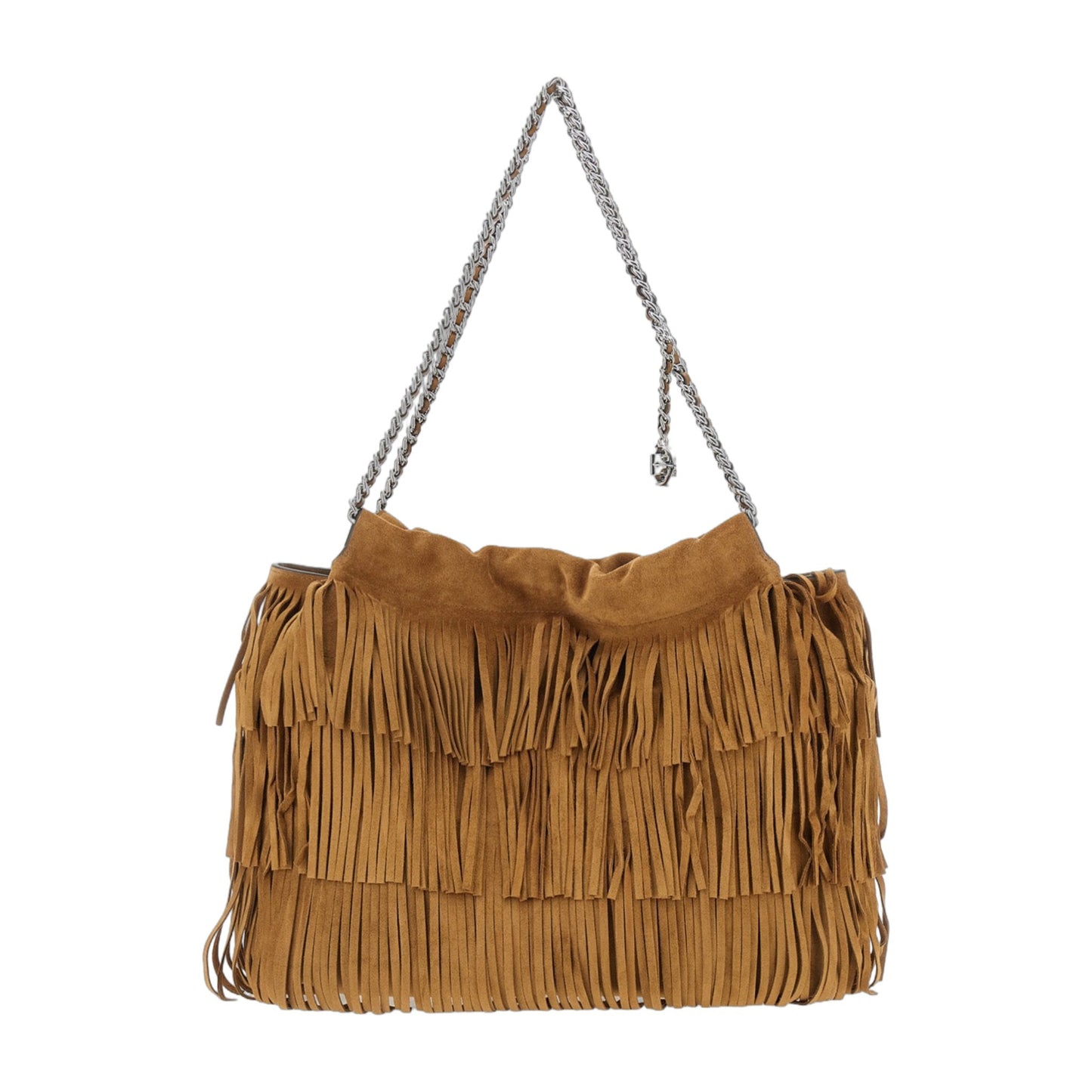 Brown Shoulder Bag With Chain Strap