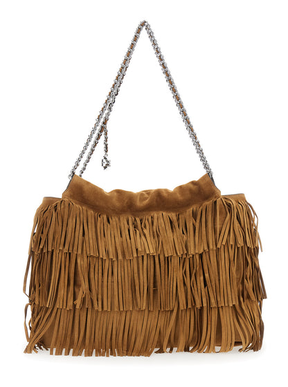 Brown Shoulder Bag With Chain Strap