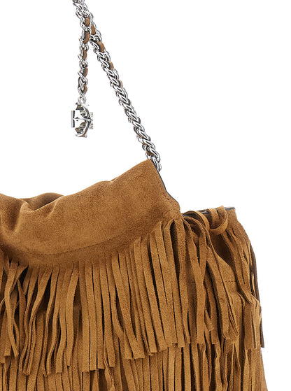 Brown Shoulder Bag With Chain Strap