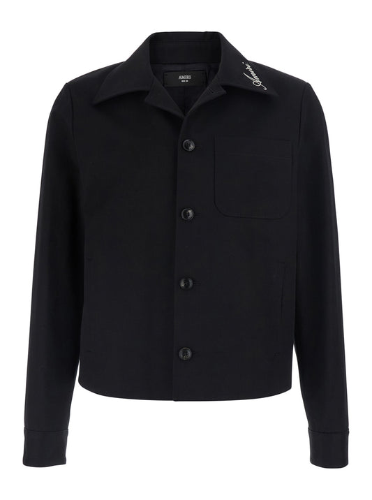 Women's Cotton-Collar Jacket Black