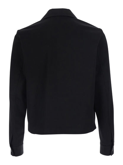 Women's Cotton-Collar Jacket Black