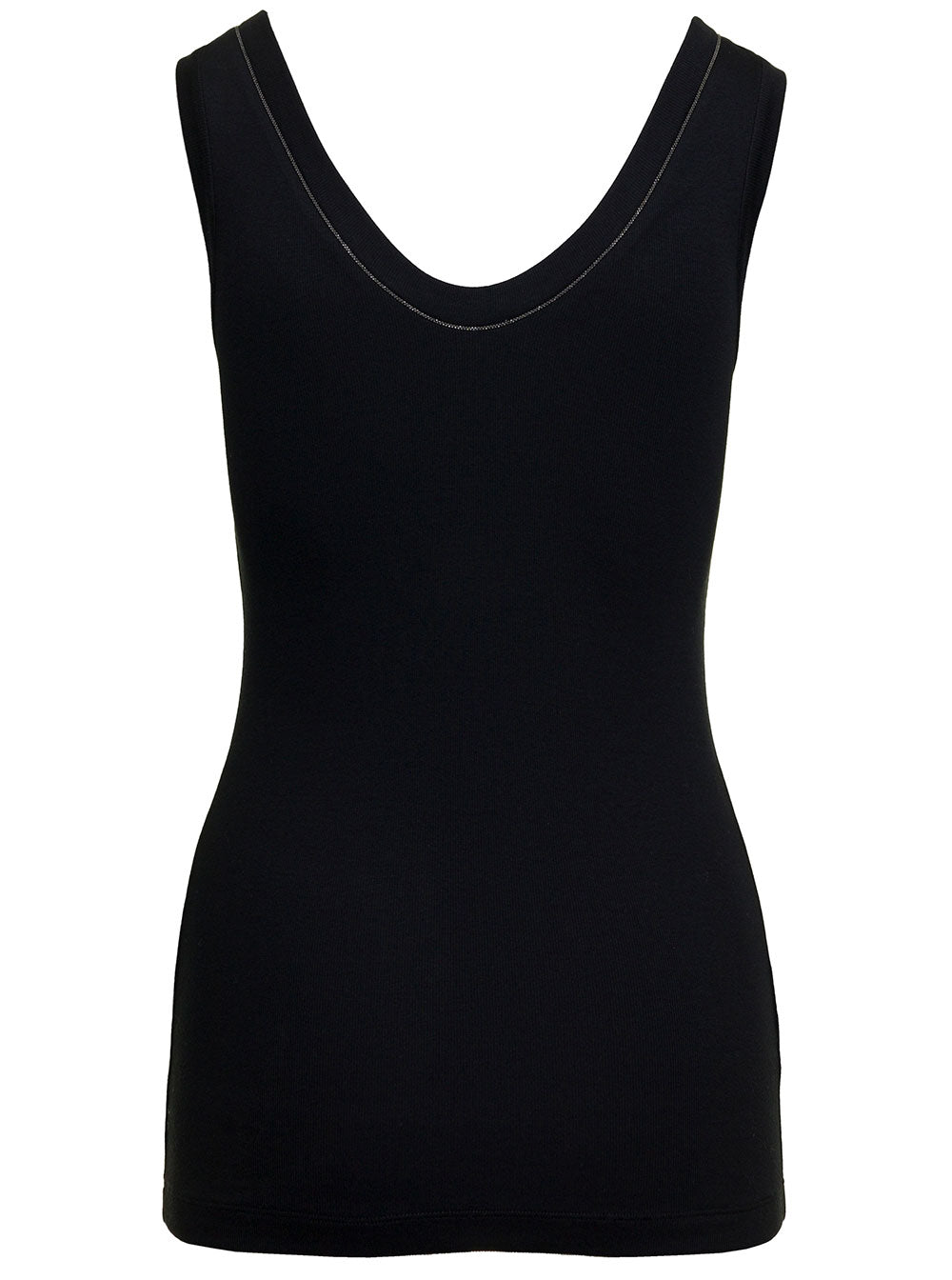 Tank Top Black Cotton
