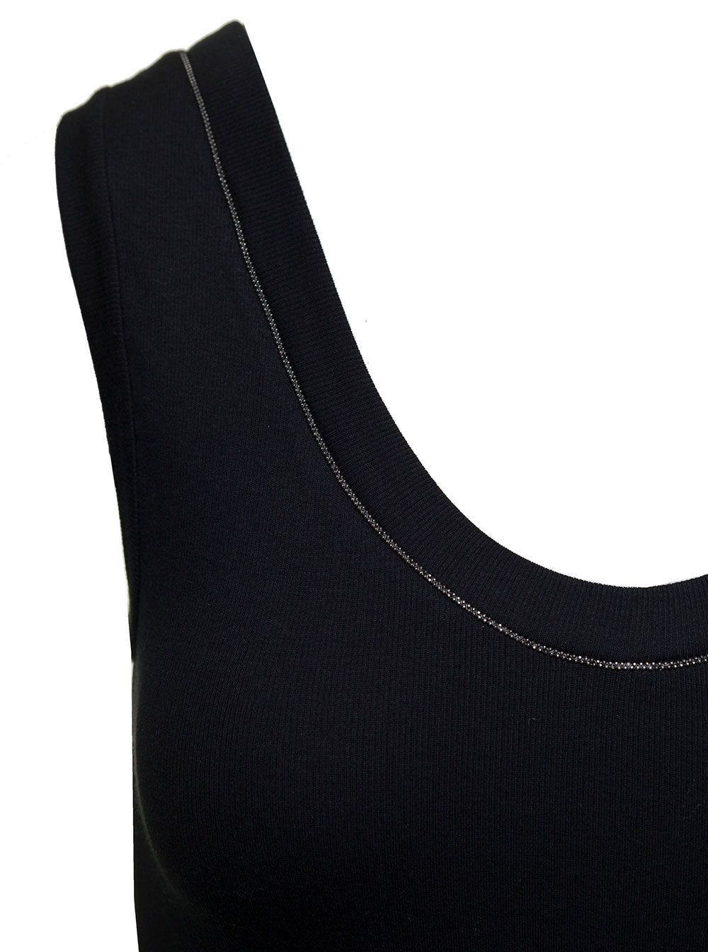 Tank Top Black Cotton