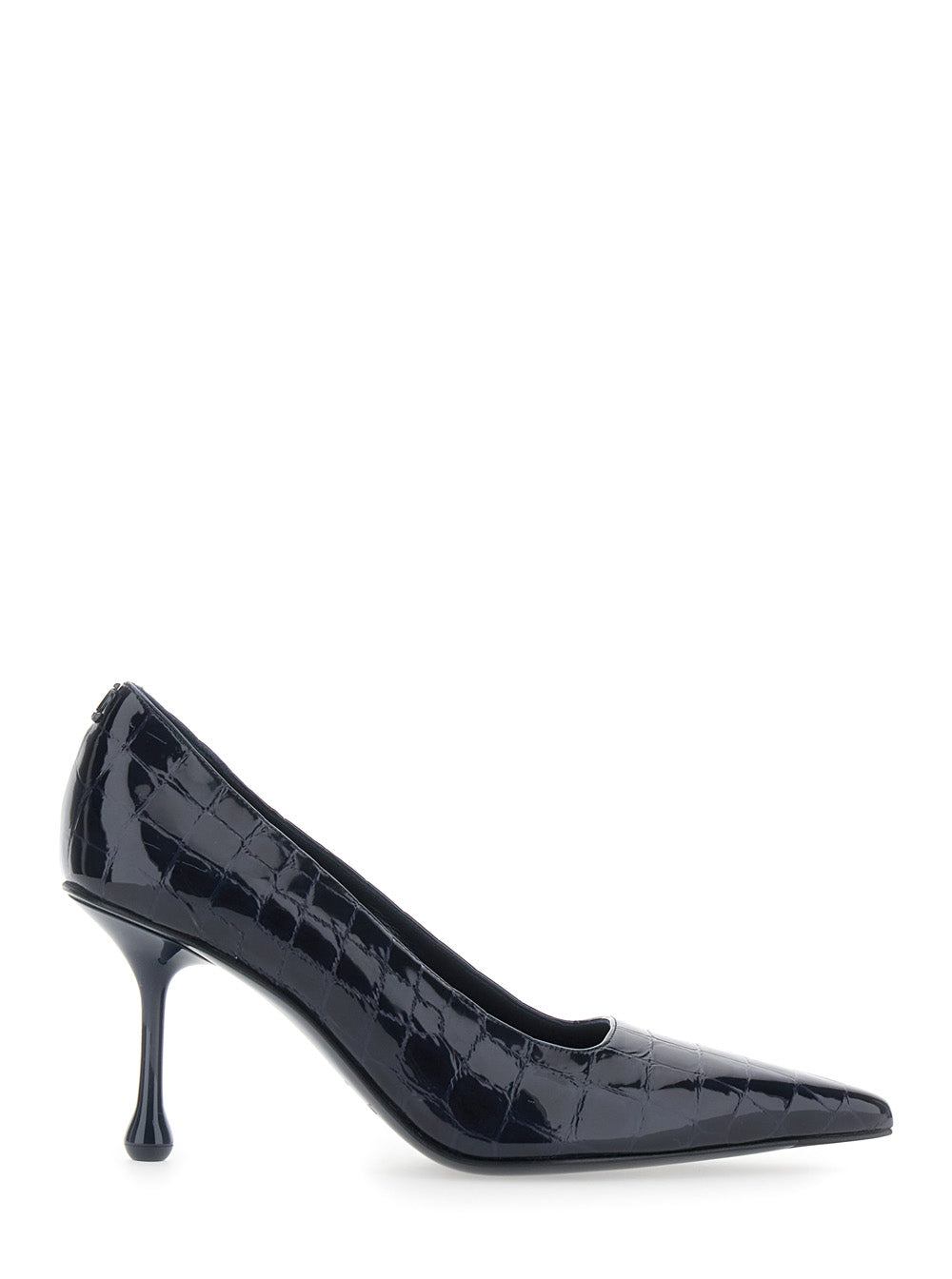 Pumps IXIA 80 Shiny Croc Embossed Blue
