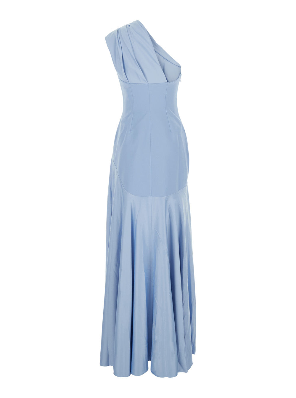 One-Shoulder Long Dress Gabriela Light Blue