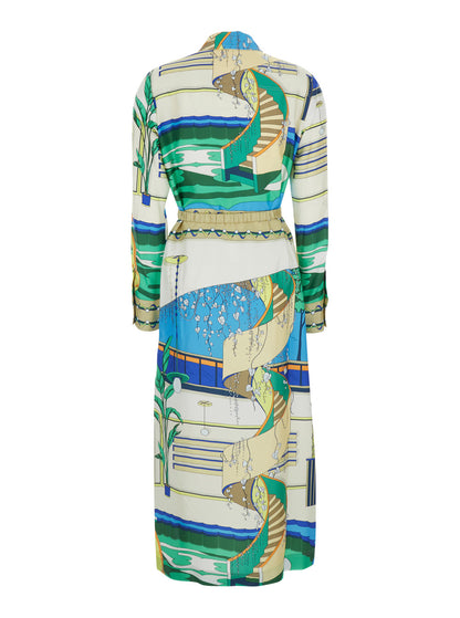 Shirtdress Printed Silk Multicolour