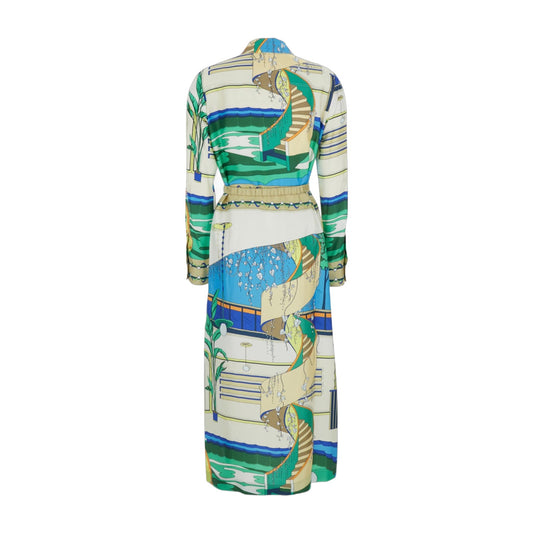 Shirtdress Printed Silk Multicolour