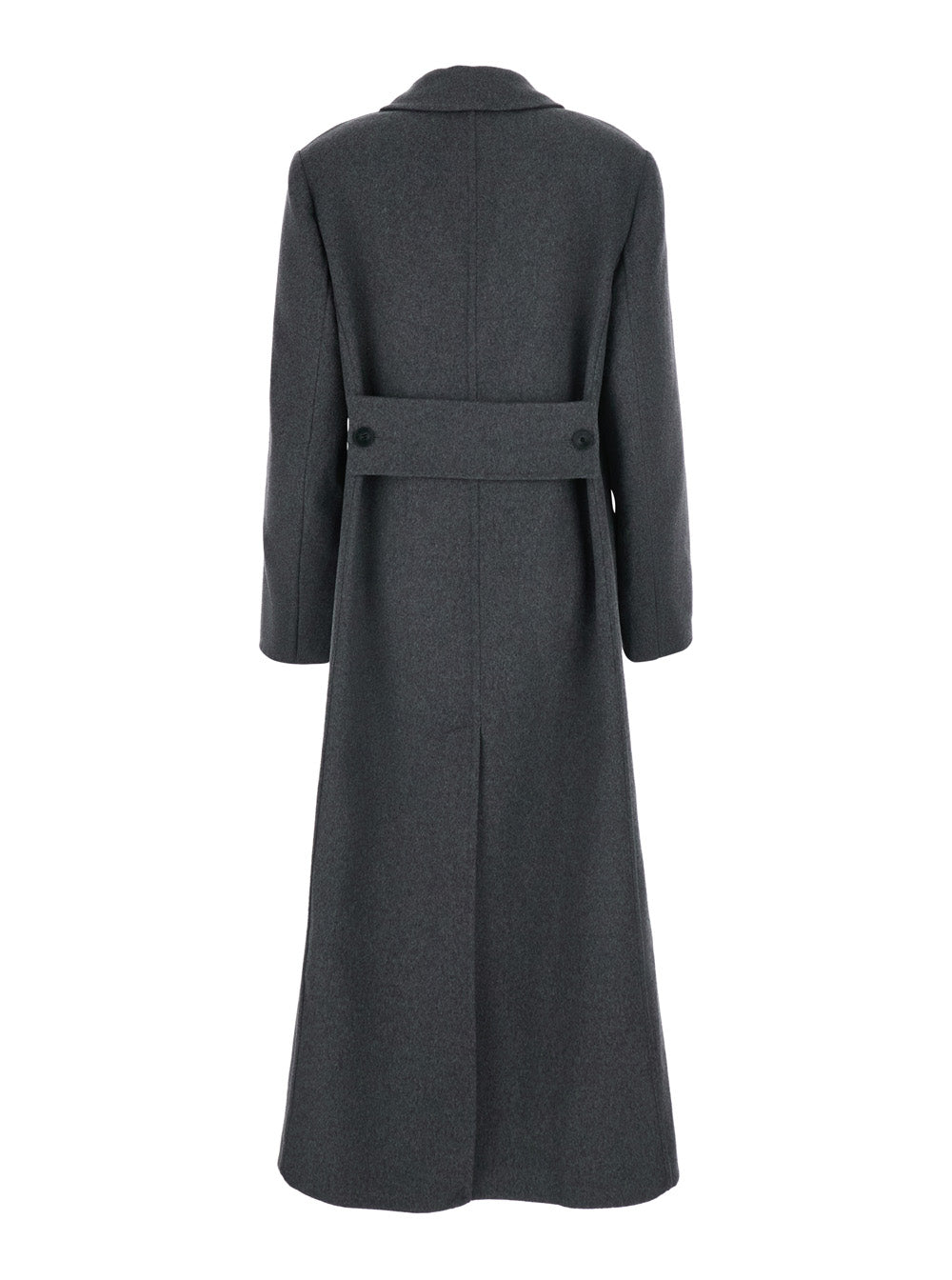 Overcoat Double-Faced Grey Wool-Cashmere