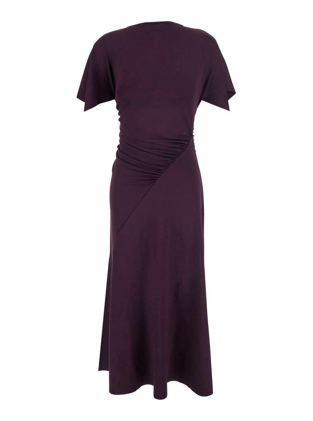 Cap Sleeve Dress Burgundy
